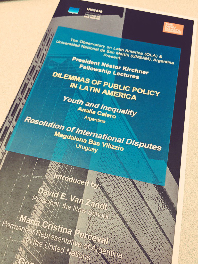 ObservLatAm's tweet image. Public Policies in #LatAm on &quot;Youth &amp;amp; Inequality&quot; and &quot;International Disputes&quot; @TheNewSchool by @BecaPNK fellows!