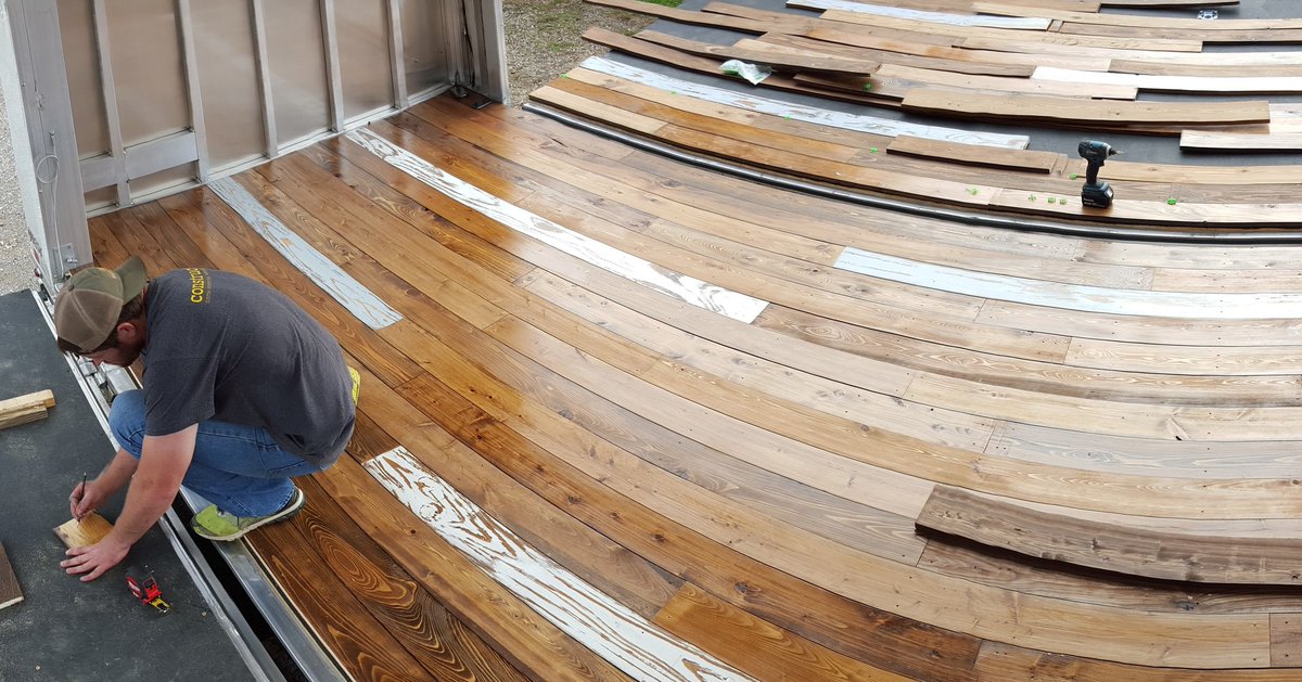 Outfitting this trailer for <a href="/tascperformance/">tasc Performance</a> with #customwoodwork and #metalwork in #nola. #customfab #retaildesign