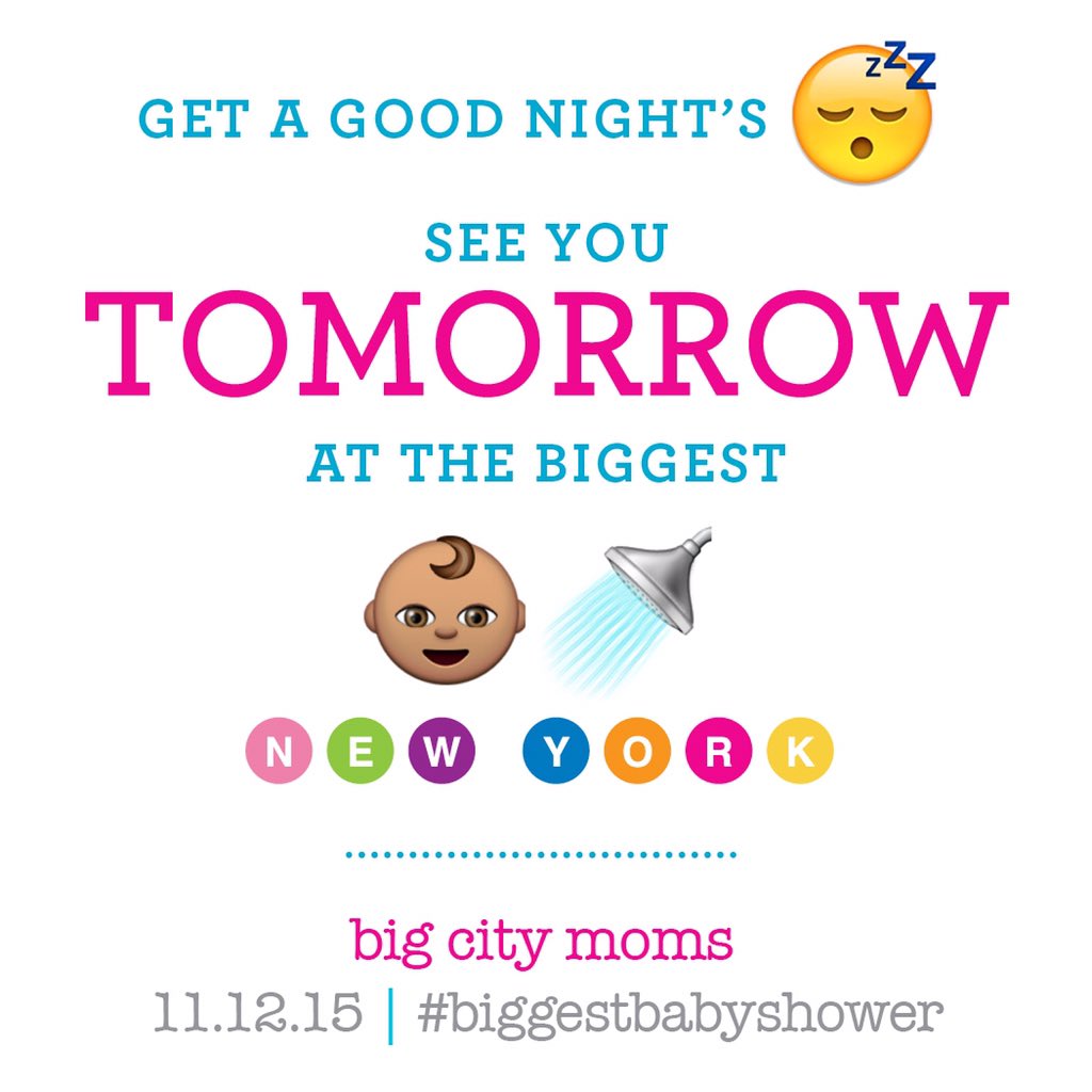Can't wait for the @bigcitymoms #biggestbabyshower tomorrow.