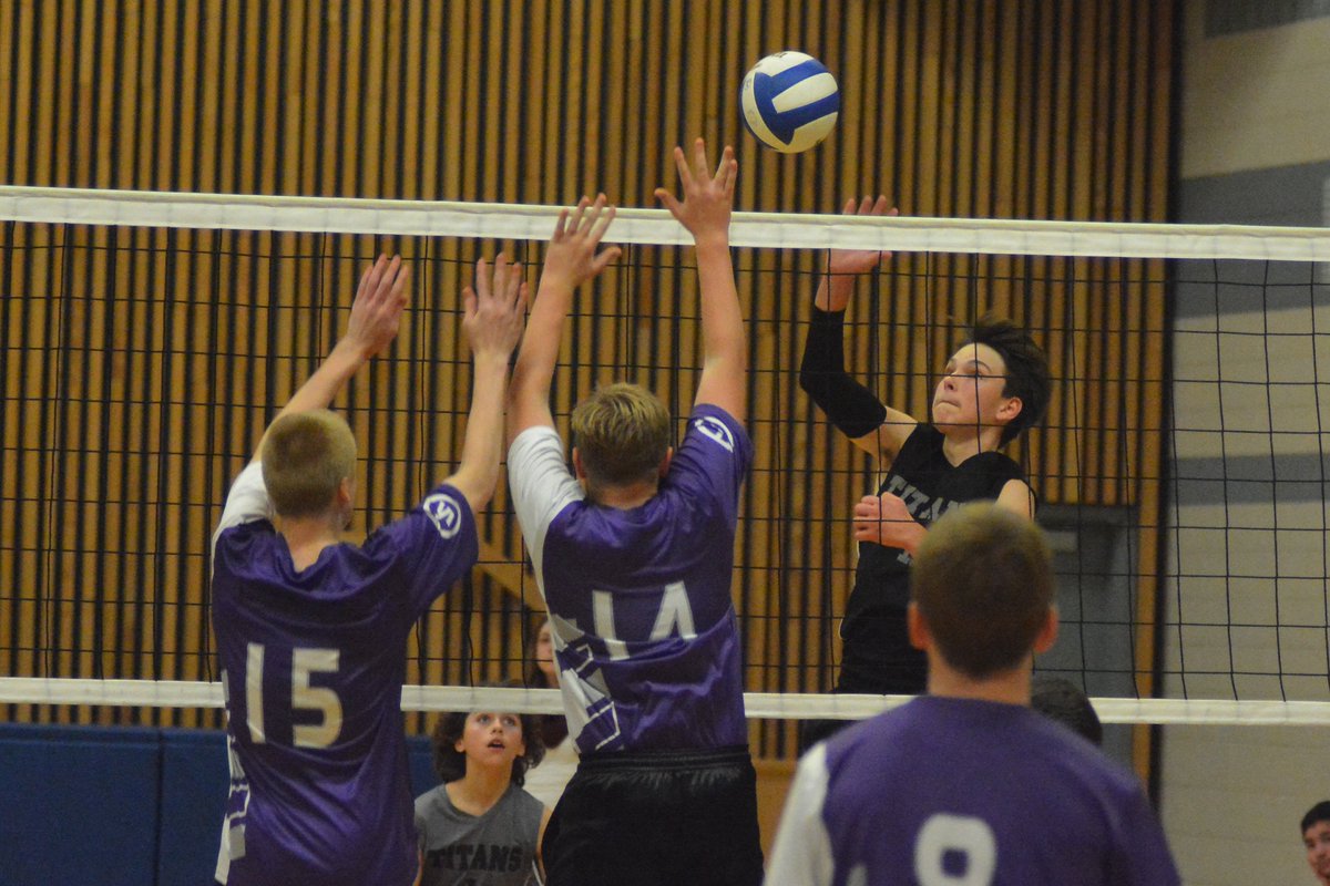 TheEddieChau's tweet photo. A shot from tonight's #NSSAA junior v-ball final. Congrats @TitanAthletics_ on the win! https://t.co/qZSMvUkwwA