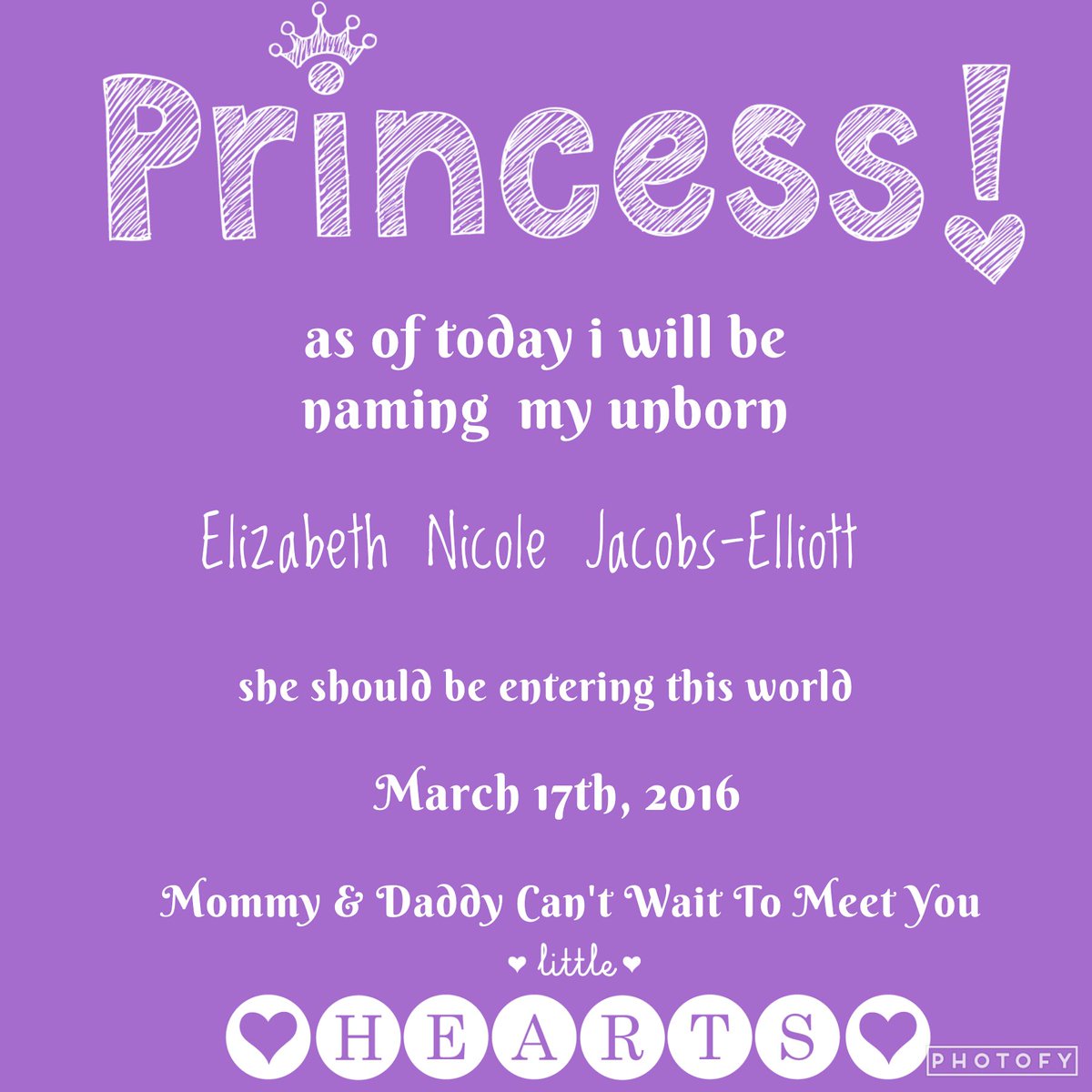 MiniRealaxz's tweet photo. My Real life baby girl is on her way in my arms can't wait to meet you elizabth
#photofy @photofyapp https://t.co/D1tZOJlZGL