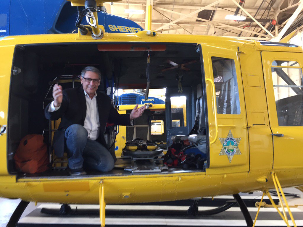 VCAirUnit's tweet photo. Hal Eisner (Fox11) interviewing Air Unit personnel reference El Niño preparation. #VCFD #VenturaSheriff #haleisner https://t.co/E49wcEkB33