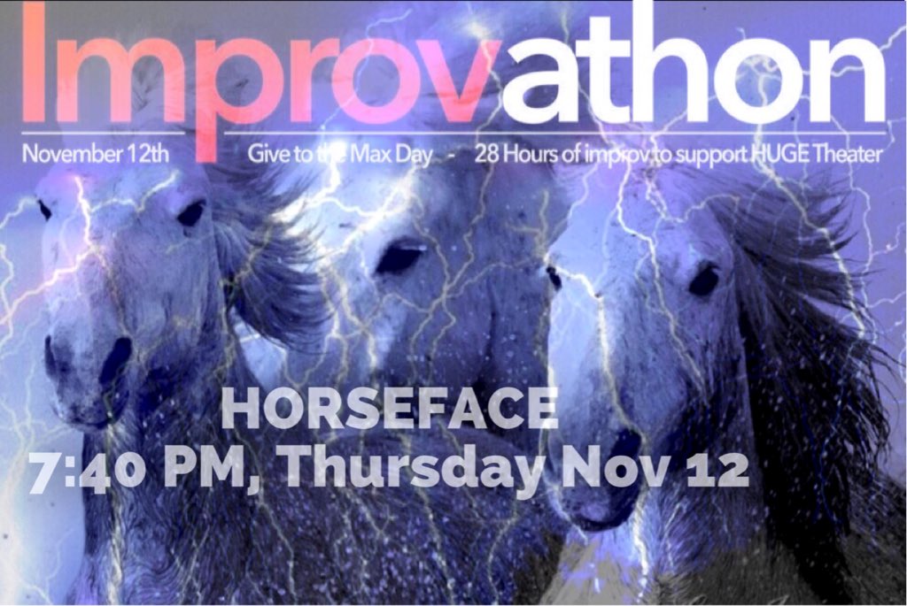 Improvathon is almost here! Help us support the artist-run nonprofit <a href="/hugetheater/">HUGE Theater</a>!
givemn.org/fundraiser/hor…