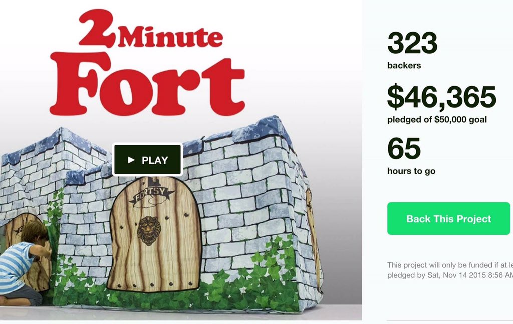 FortsyForts's tweet photo. We're moving along!! 65 hours to go. https://t.co/GkLhifcRvX #kickstarter https://t.co/uYwqLa55Er