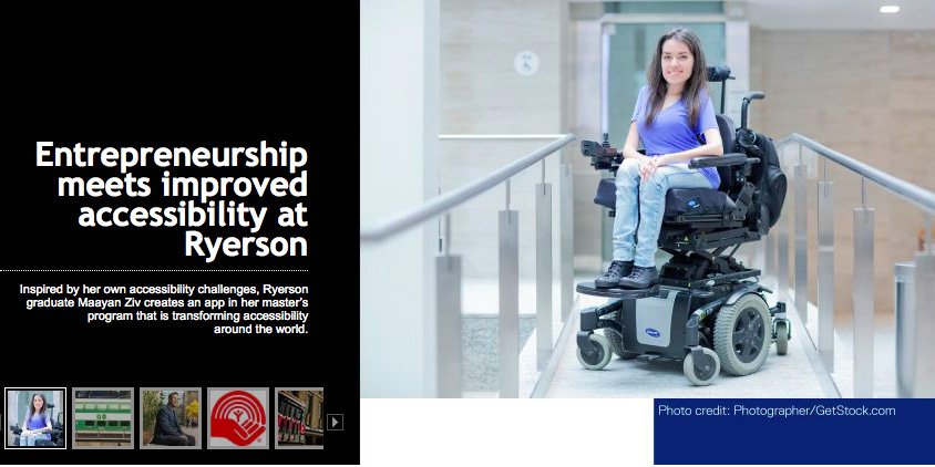 Nearly fell out of my chair this morning when I saw my face on the <a href="/RyersonU/">Ryerson University</a> homepage for <a href="/AccessNowApp/">AccessNow</a>