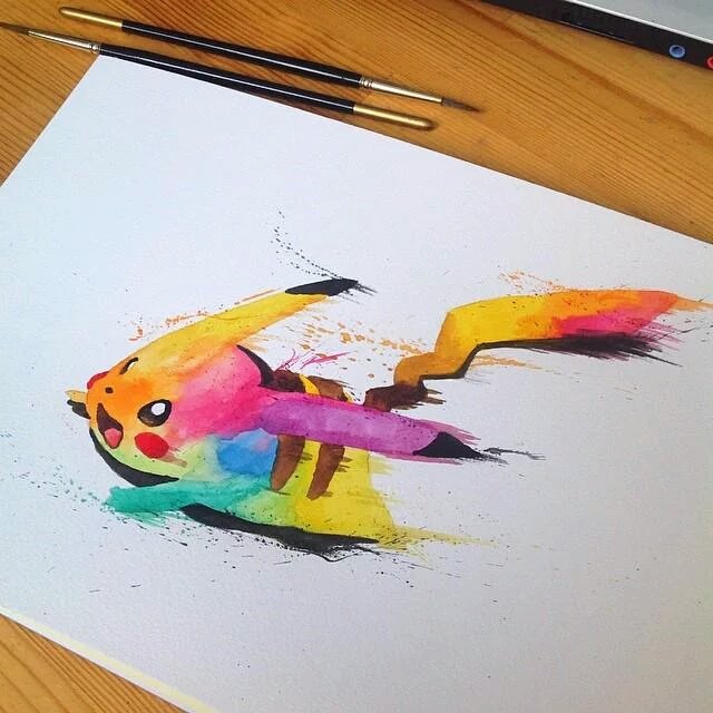 RealPika's tweet photo. Awesome Pikachu Art! https://t.co/HkxyMJE9P6