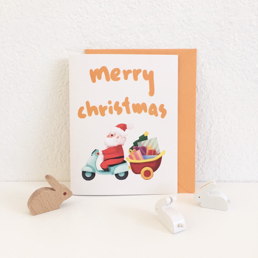 first card of my Urban Santa series :)
#Christmas #christmasgifts #UrbanSanta 
available soon!