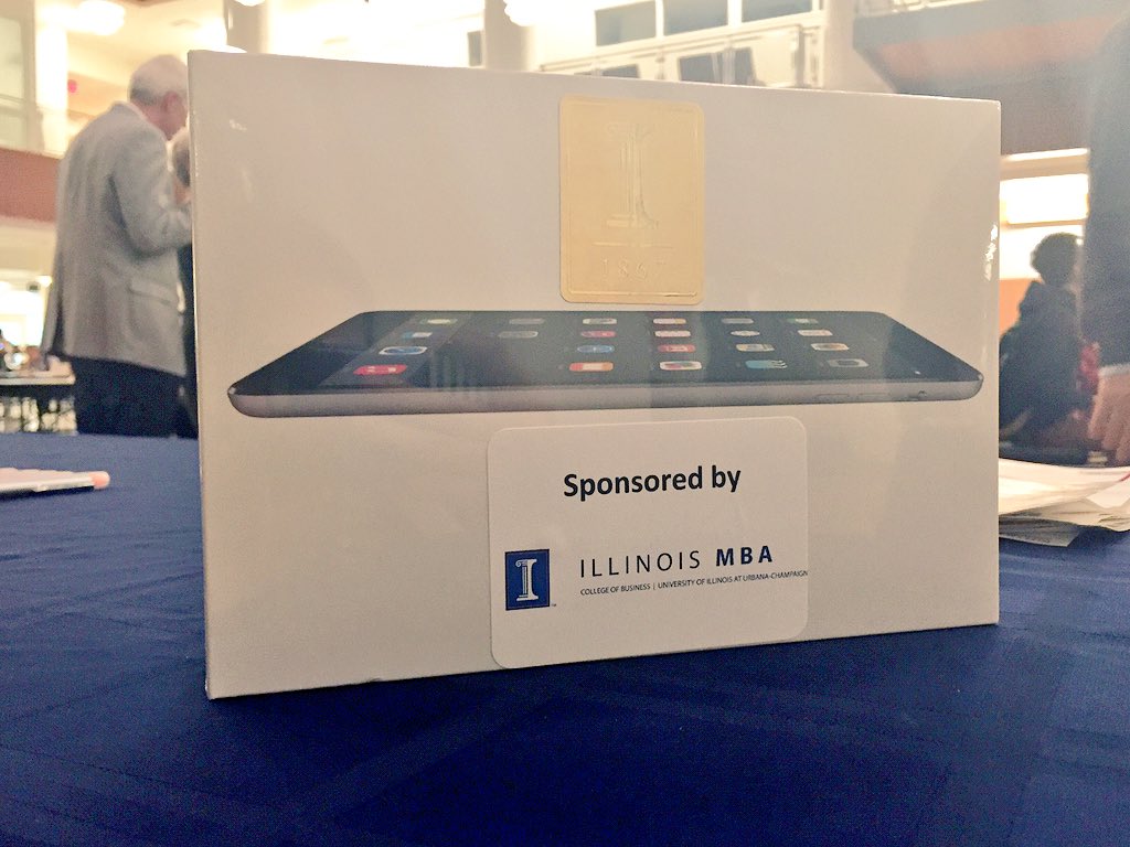 LanduytCenter's tweet photo. Thank you @IllinoisMBA for the iPad mini. One lucky winner will take it home tonight. #SocialFuse #iPadminiGiveaway https://t.co/nBBBVa734k