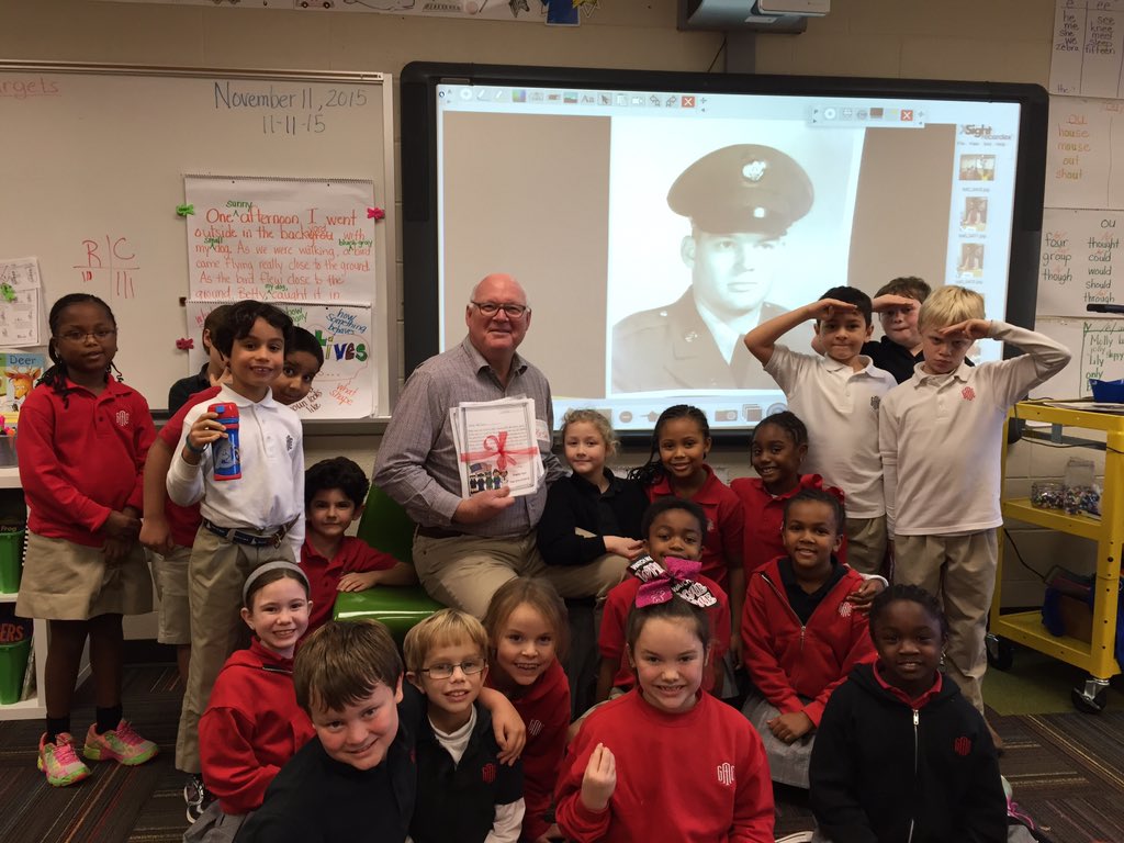 CrystalLRushGAC's tweet photo. Honoring Mr. Sam Mankin on Veteran's Day. Thank you , Mr. Sam. #gacelem  #gacrush2 https://t.co/pxyjjK9K8d