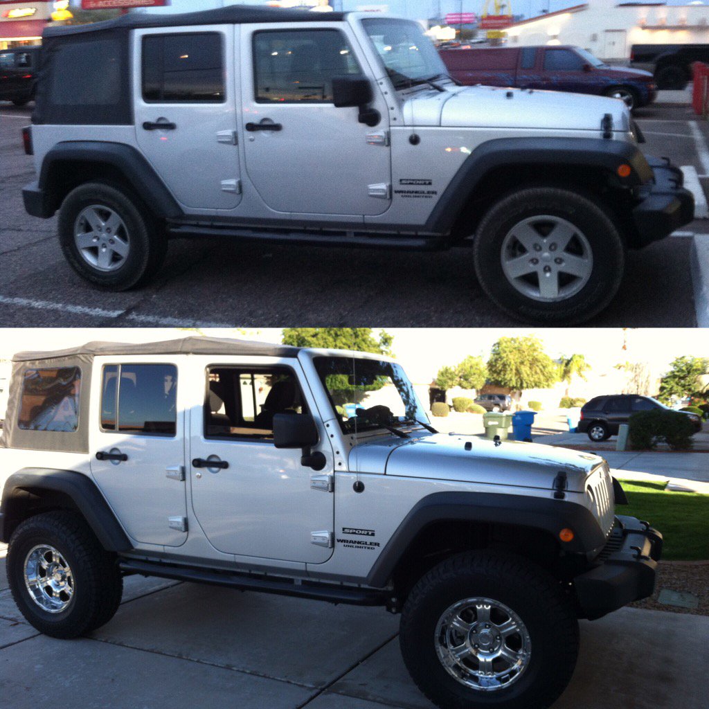 funinthistown's tweet photo. My funv. Me creating my fun. A before and after. What is your fun? #funinthistown #JeepLife #fun #Phoenix https://t.co/ASPtNggWuH