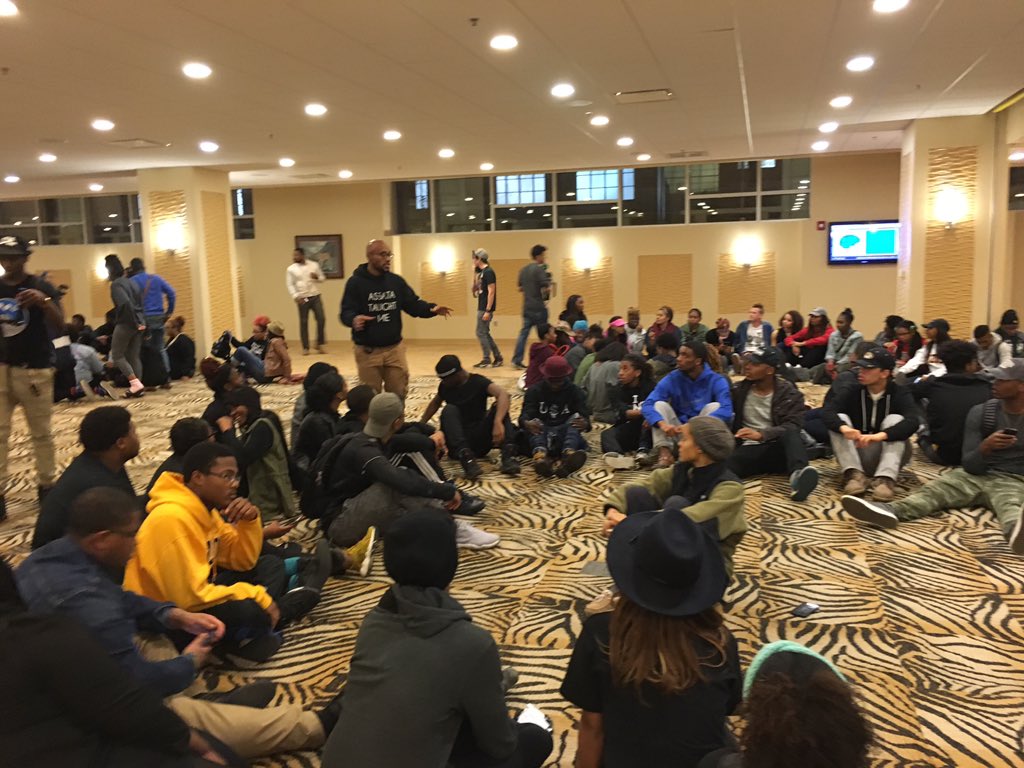 Black only healing space for the students to share, decompress, be vulnerable & real. #ConcernedStudent1950