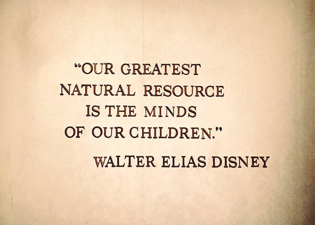 themeparkplace's tweet photo. A #WaltDisney quote I found on a wall in #Epcot tonight. https://t.co/9TaacsiLej