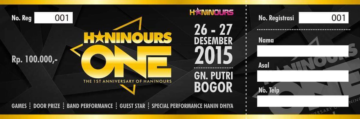 Haninours's tweet photo. [INFO] TICKET #Anniv1stHaninours
Buat yg sudah daftar, silahkan hubungi ~> 089613288722 - @Bendot619 (Rudi Hartanto) https://t.co/fRW6Aa7zMi