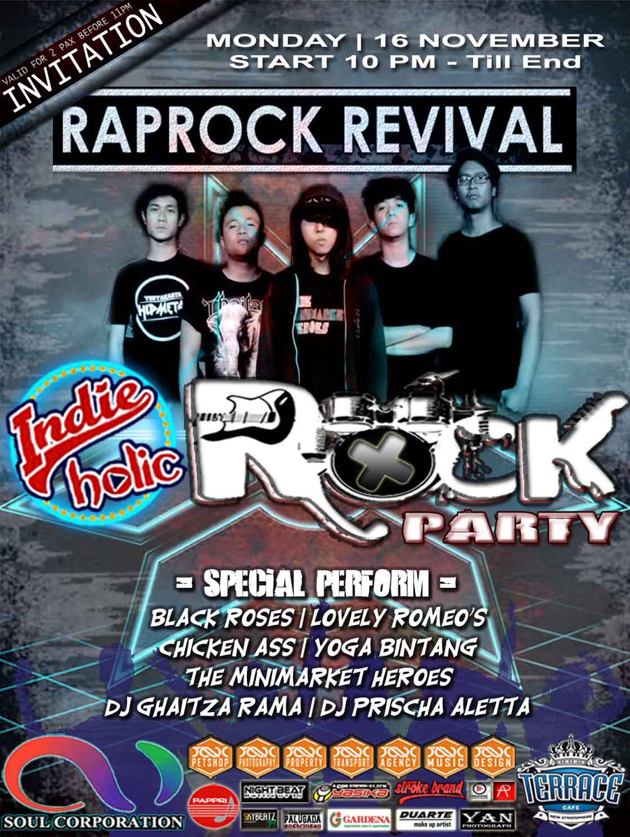 16 November on <a href="/terracejogja/">TerraceJogja</a> be there guys! let's Raprock again