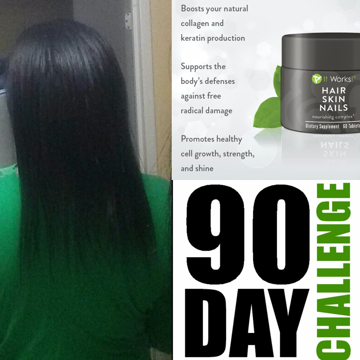 StaceyLove365's tweet photo. Love my hair growth results after a month of taking Hair Skin Nails. My hair grew 1.5 inches....yay 🎉#hairgrowth https://t.co/h2rh8yo90Z
