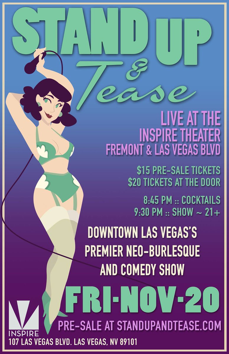 Buy your tickets at StandupandTease.com 💋