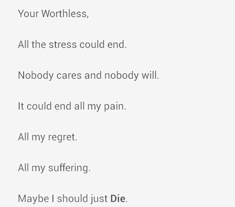 alexandrahanni1's tweet photo. Mybe just mybe #deepcutts #worthless https://t.co/O9tfvs8LSl