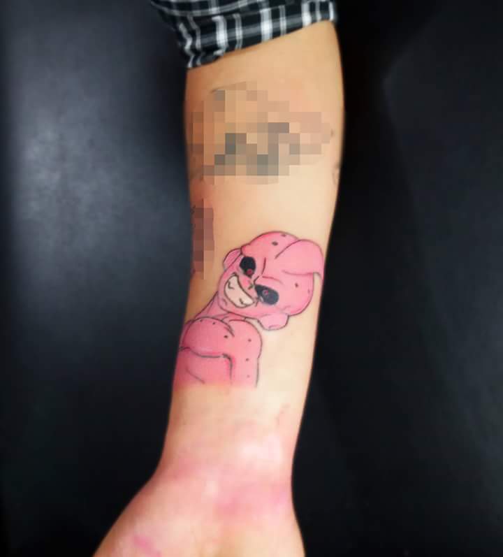 MVTattooUruguay's tweet photo. #majinboo de hoy #ink #tattoo #mvtattoo #tatuajesuruguay #dbz https://t.co/KpafPgo7gw