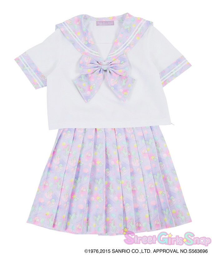 ネオグラフィックセーラー服×キキララ　パープル ネオグラフィックセーラー服×キキララ パープル 新商品】「ネオ