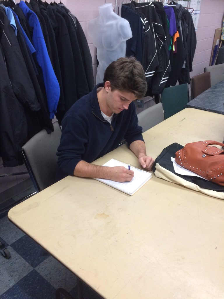 MarshallHogarth's tweet photo. Hard at work preparing to interview parents, coaches and the director of George Bray #KIN2298 https://t.co/YsgsYA4ZoU