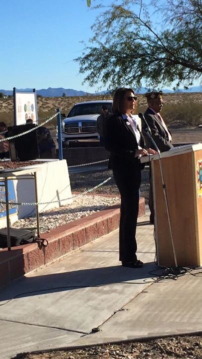 MardiBenedict's tweet photo. .@kelliwardaz honoring the Vets in Topock today #Ward4Vets https://t.co/kvDSRbgwhr