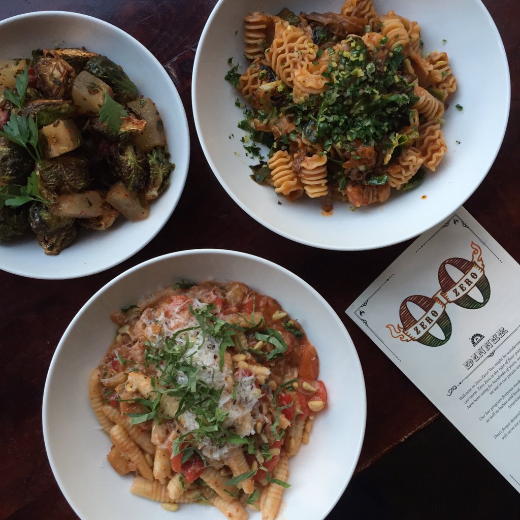 Zerozerosf's tweet image. It's a pasta party at #ZeroZeroSF.