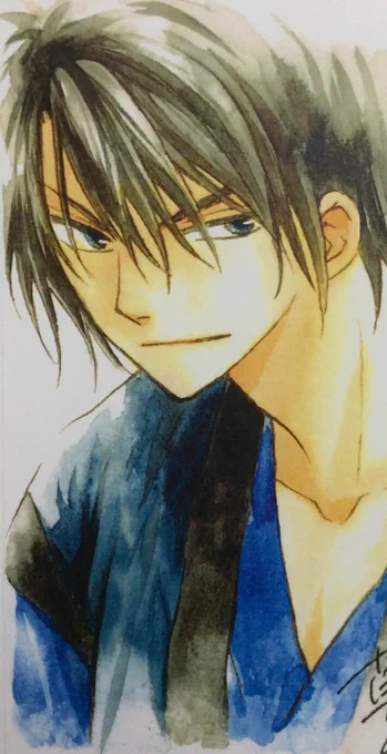 先日の移動教室で「描きにくいキャラは誰ですか?」と質問されて主人公と答えたのですが。ヨナの次に近頃この人も描きにくい。この前ヨナよりずっと描きやすいと言ったけど。気合を入れ過ぎず、美形じゃないって思った方がそれらしくなる(・ω・)ノ 