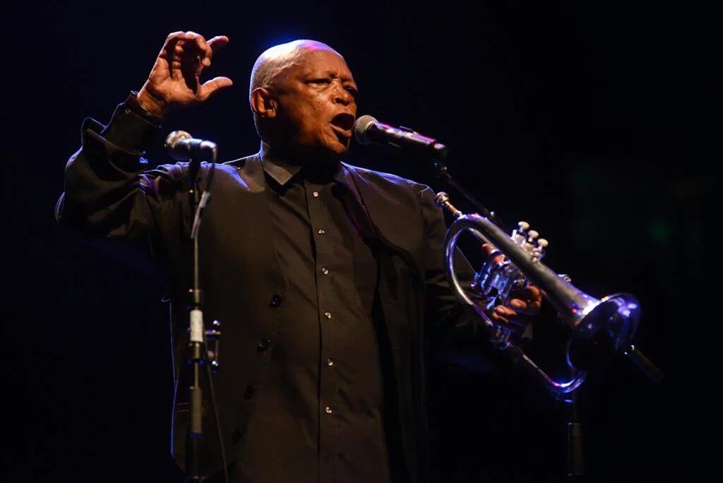 MapungubweFest's tweet photo. @hughmasekela live at the #Mapungubwe15 on the 12 December 2015 at the Cricket Club https://t.co/wk257VWuc7