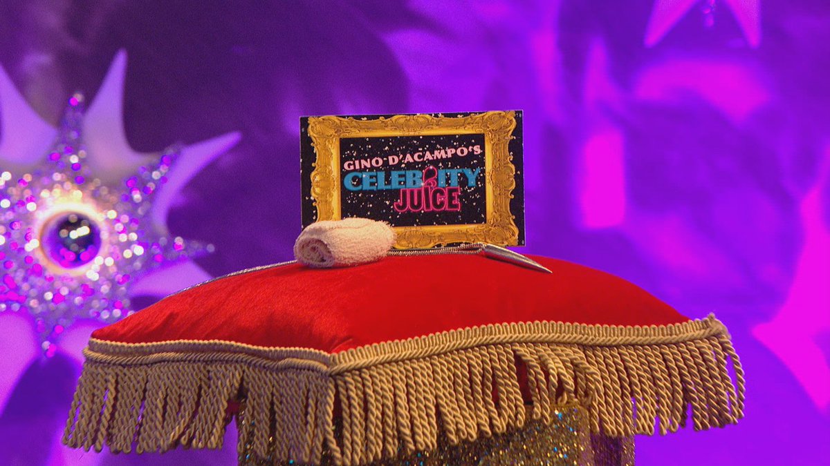CelebJuice's tweet photo. Its here! The Decide-Hair... will Gino host the 1st ep of next series or will he look like a Mitchell brother? https://t.co/HnhSHr649L