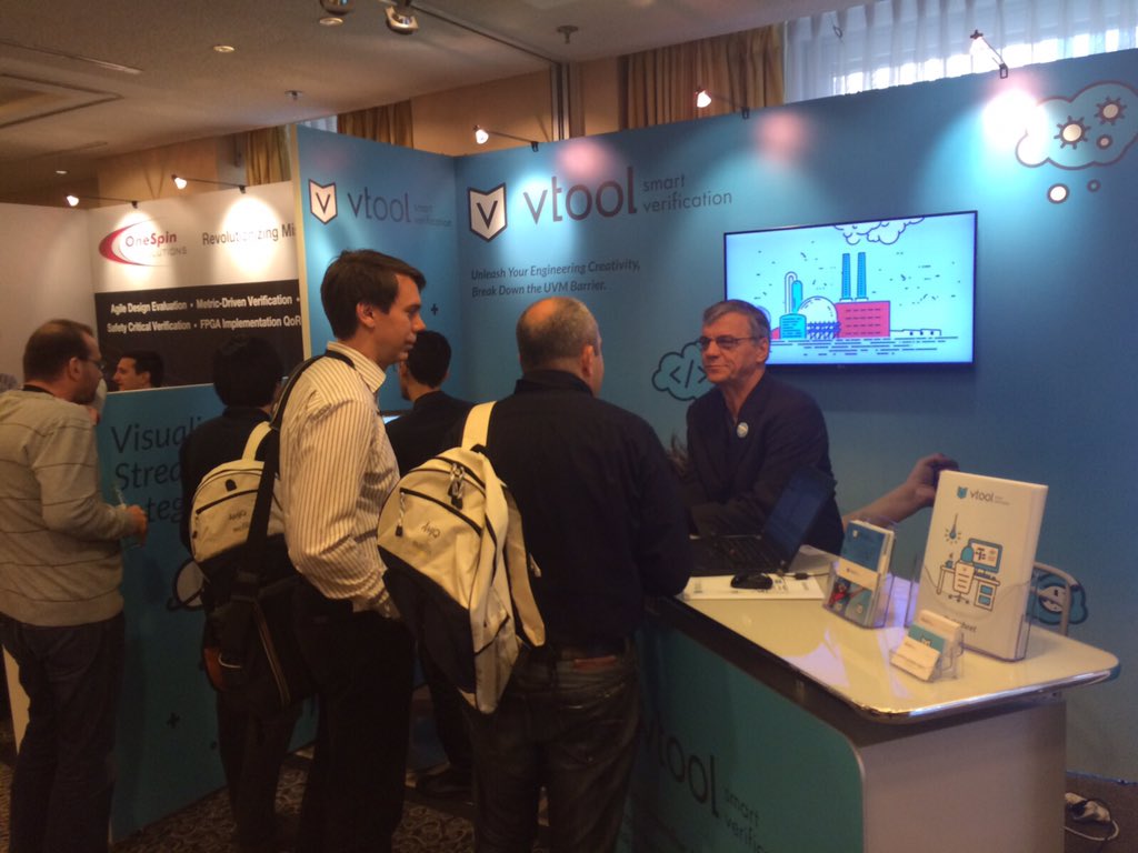 _Vtool's tweet photo. Our second day at #DVCon , busy demonstrating Vtool at our booth #DVConEurope #DVCon #semieda https://t.co/djcSQWXoFE