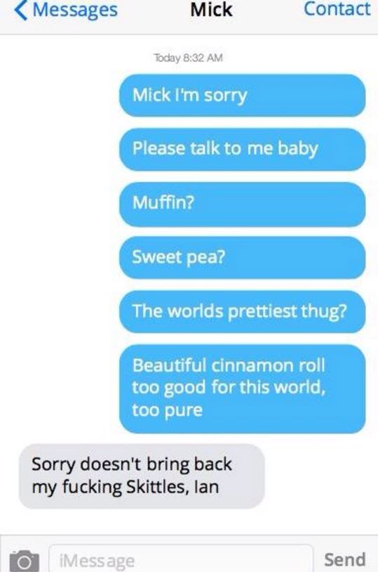 "Sorry isn't good enough this time." {@MakingHimFree}