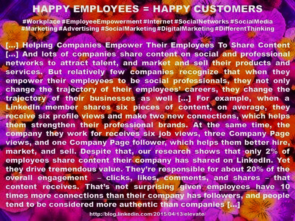 PaulinaRendonA's tweet photo. HAPPY EMPLOYEES=HAPPY CUSTOMERS https://t.co/My0sNEID5A #Workplace #CustServ #CS #CustExp #CX #UX #CustSat #CustSup https://t.co/LuSYCLY1D4