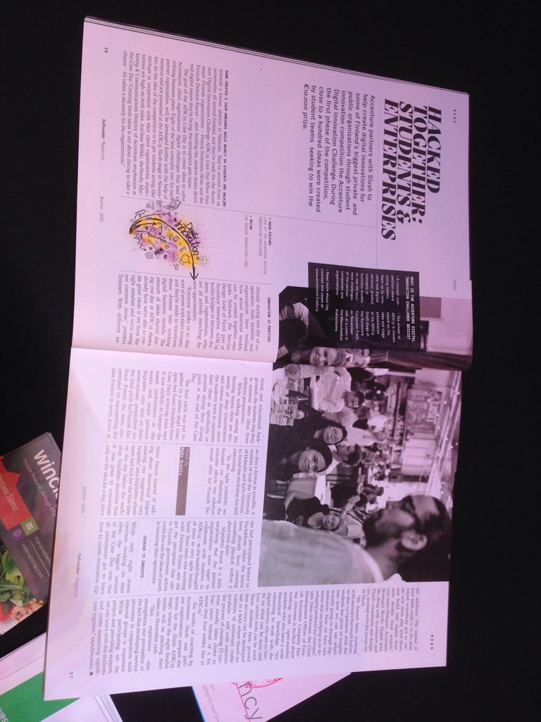 SalonenSa's tweet photo. Have you taken yet your copy of coFounder Magazine? Read about Kutsunnat.fi on page 17. #Slush2015 #adic15 https://t.co/ucaEDWRJha