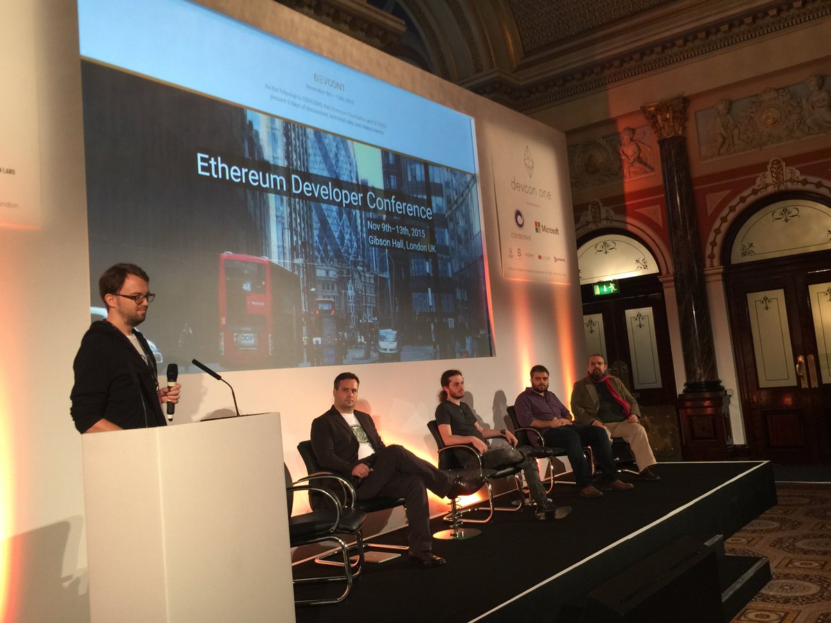 Gaming + Ethereum panel: moderated by Wendell Davis with @leashless,  @freemyvunk @PeterBorah and Julian Pittleman