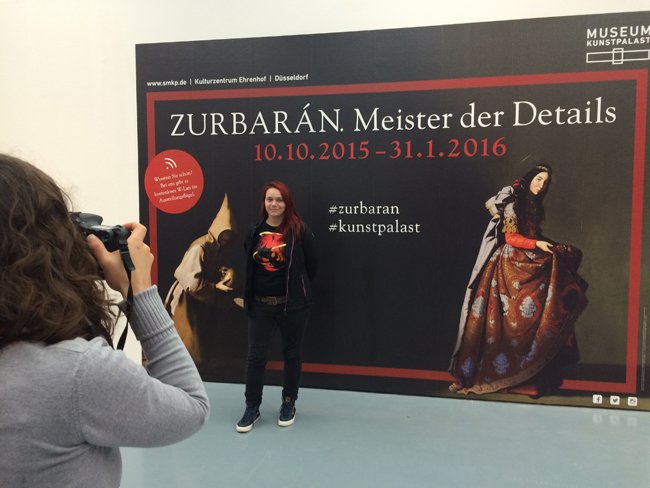 Ab sofort kann man sich im Foyer mit Zurbaráns Casilda und Franziskus ablichten (lassen)  #kunstpalast #zurbaran