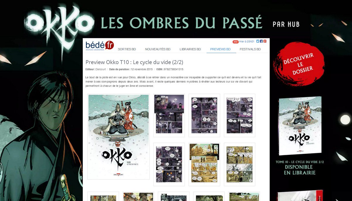 bedefr's tweet photo. Preview de l'album #bd "Okko T10 : Le cycle du vide" aux éditions @DelcourtBD : https://t.co/HuhuZ9FEAh https://t.co/uZZgpzMtH3