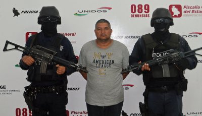 NARCOESTADOS's tweet photo. Nayarit police capture Don Lupe, alleged hitman of criminal cell Los Pelochos two days ago in Tepic. https://t.co/LIfoO5Q7ED