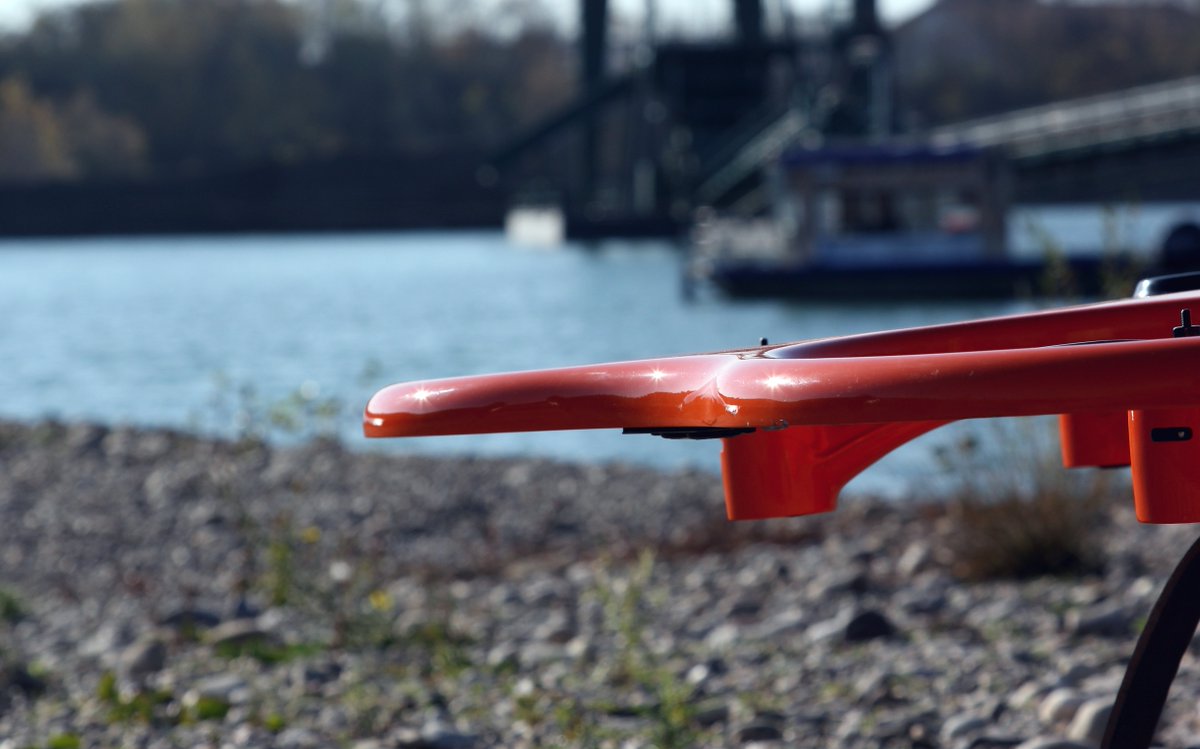 _Aibotix's tweet photo. What a #PerfectDay needs: Sun, surveying boat, #Aibot X6 and a mission in a gravel plant. https://t.co/5L1KcYjruh
