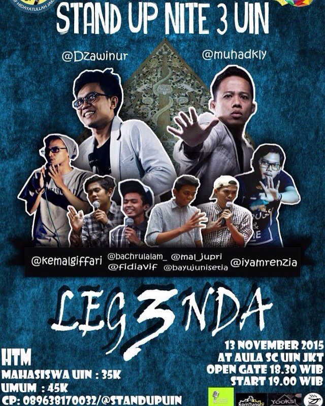 kemalgiffari's tweet photo. 3 tahun berturut-turut foto gw, @Dzawinur sama @iyamrenzia ada mulu di Poster #SUNUIN hahahaha https://t.co/k2e0XHZauG