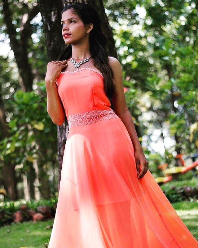 MalushaDias's tweet photo. Orange chiffon gown with pearl work. #gloirebymalushadias #designer #malusha #gown #chiffon https://t.co/8vGYmmWR8O