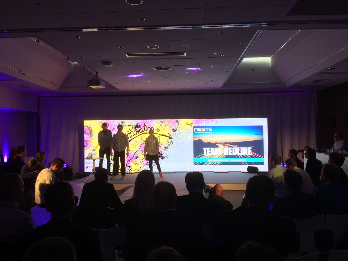 NesteGlobal's tweet photo. Team Redline now on stage! Good luck! #ADIC15 #slush15 https://t.co/RyNSDQeb3f