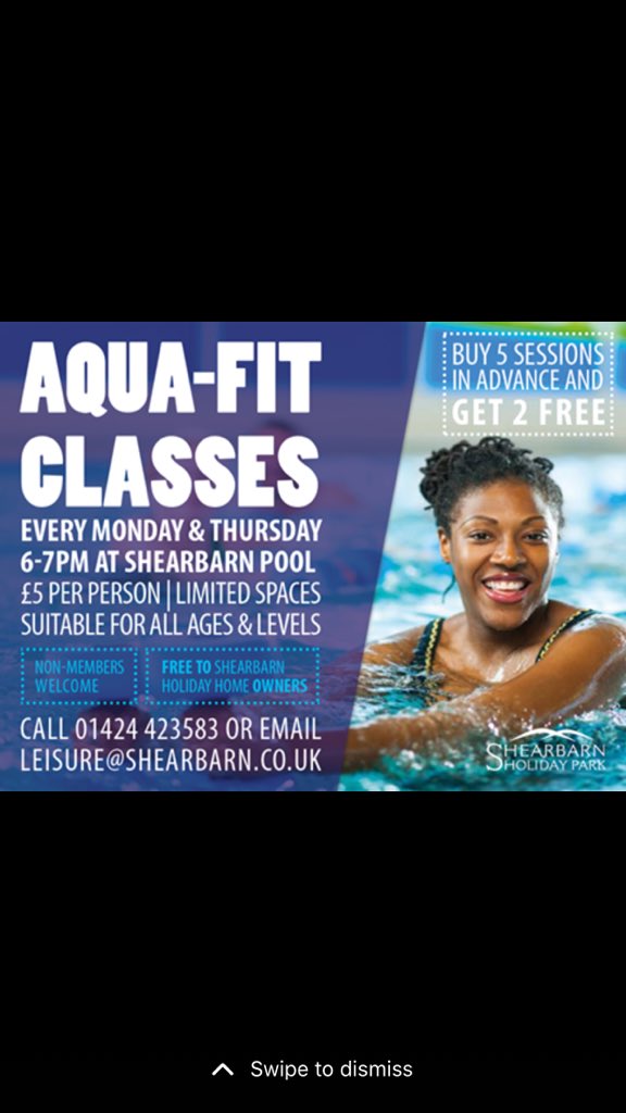 ShearbarnL's tweet photo. #Aquafit @shearbarnL don't miss out 6-7pm #GetFit #WinterIsComing #WinterBody https://t.co/ezF1RmMXYp