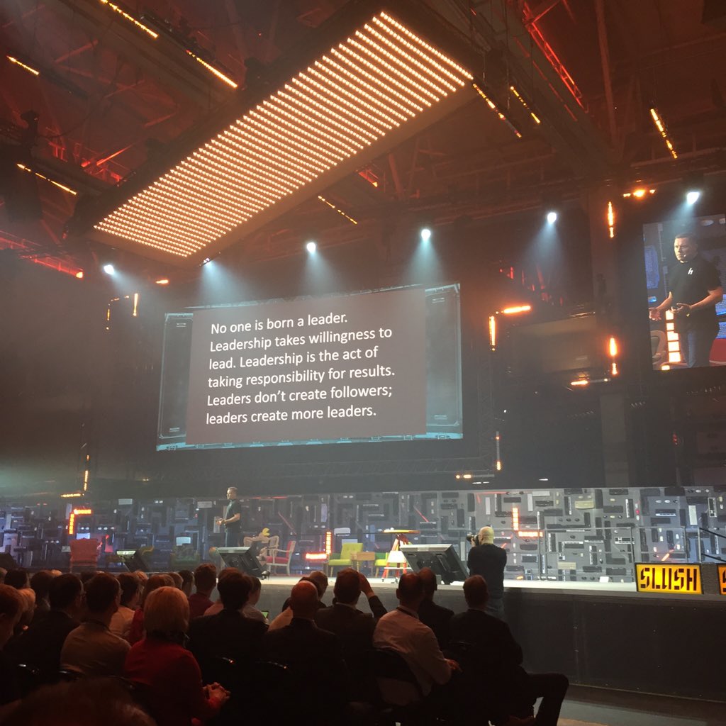 Getting great lessons on leadership from the former CEO of MySQL. Also founder of School of Herring. #Slush #Slush15