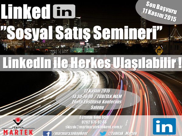 Sosyal CRMci şapkamızla, bugün TR Linkedin Yöneticisi Gökhan YAMAÇ'ın sunacağı Sosyal Satış Seminerinde olacağız.