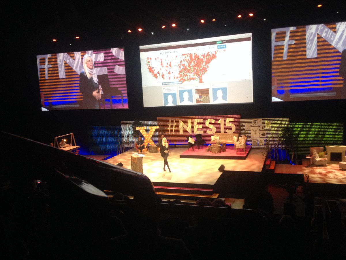 swedbyte's tweet image. Erin Brockovich at #NES15