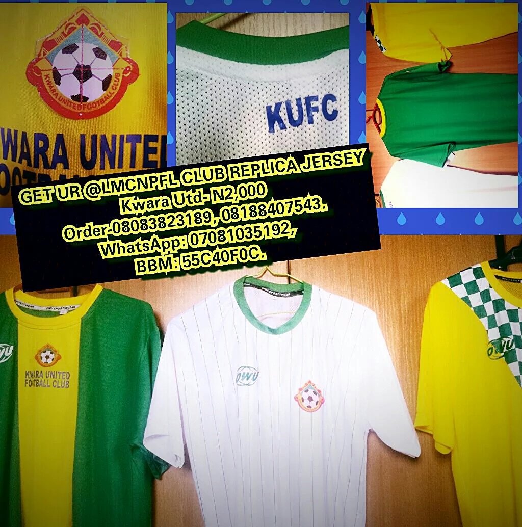 OgaNlaMedia's tweet photo. <<<<GET YOUR NPFL CLUB REPLICA JERSEY!>>>>>>>
REP YOUR NPFL CLUB! #SupportTheNPFL!
#KwaraUtd
Contact: 08083823189 https://t.co/uEnJuvlbD9