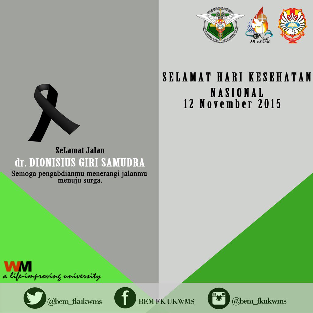 Selamat Jari Kesehatan Nasional. Serta turut berduka cita atas meninggalnya kawan sejawat kita.