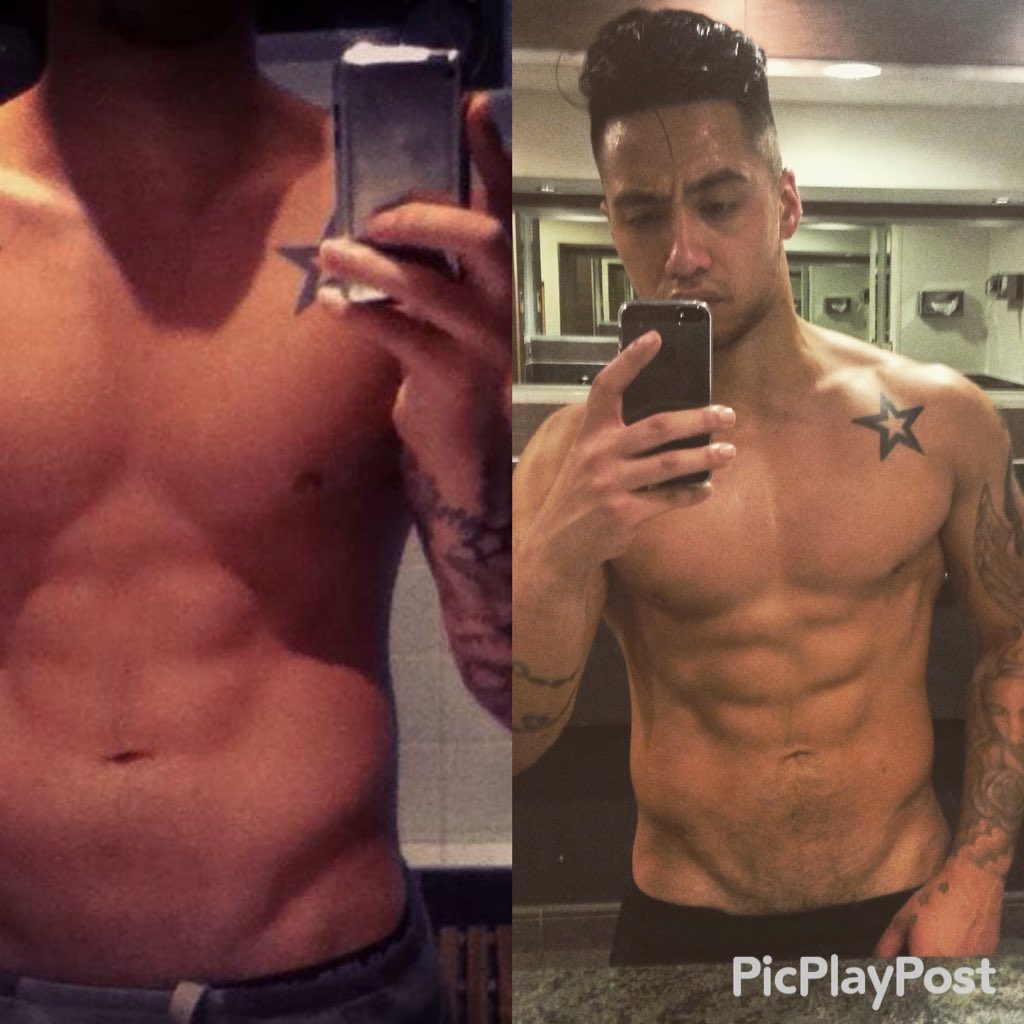 #tbt 2 years ago &amp; 2 months ago. 
Doing okay. 
#progression #fitness #fitfam