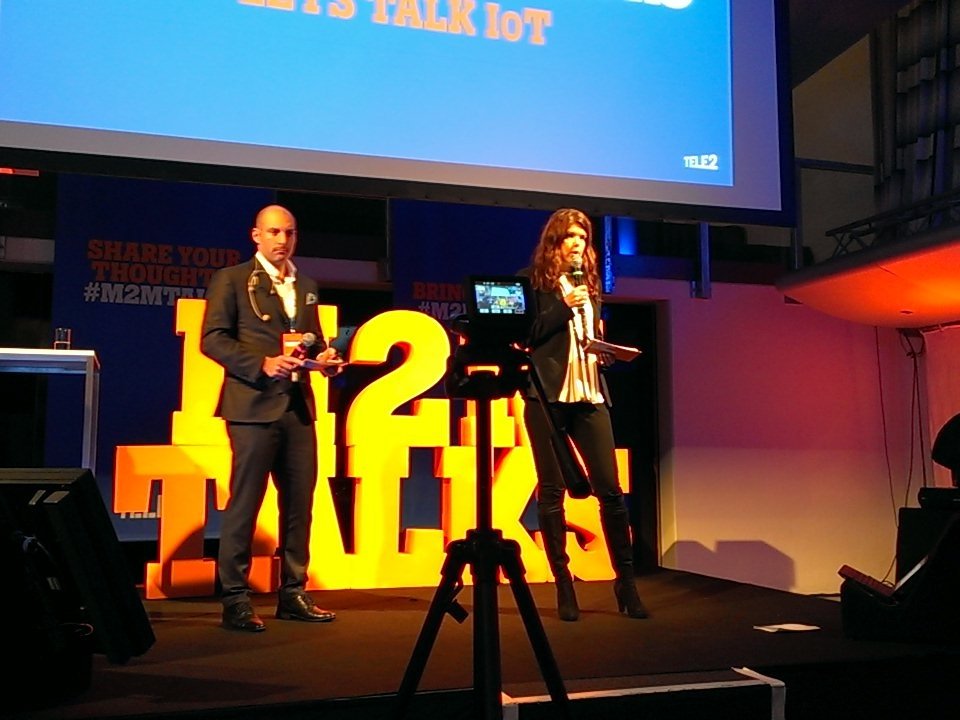 SteveHilton's tweet photo. Rami Avidan and Ingrid Wistrand kicking off #m2mtalks. @tele2m2m @MachNationIoT https://t.co/ZU9DS7mPyi