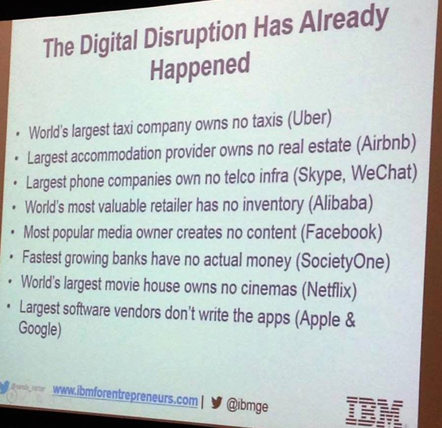 Snapshot from a very interesting recent session at Solvay: digital disruption is in full swing!